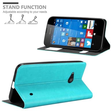 Nokia Lumia 550 Plånboksfodral Skal (Turkos)