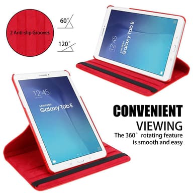 Skal Samsung Galaxy Tab E (9.6 tum) Fodral Case (Röd)