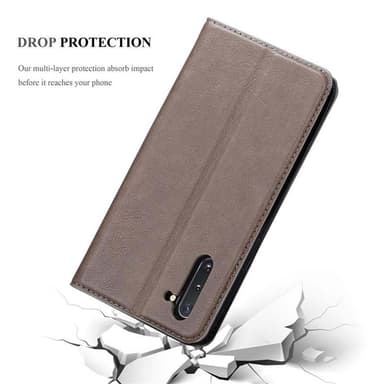 Samsung Galaxy NOTE 10 Skal Fodral Case (Brun)