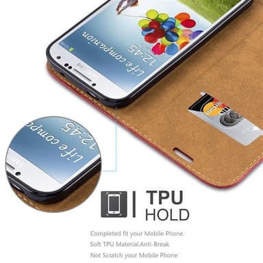Skal Samsung Galaxy S4 Plånboksfodral (Röd)