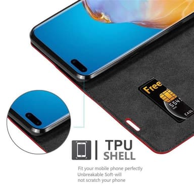 Huawei P40 PRO / P40 PRO+ Skal Fodral Case (Röd)