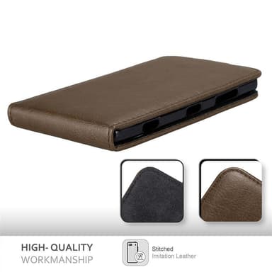 Nokia Lumia 830 Flipfodral Skal (Brun)