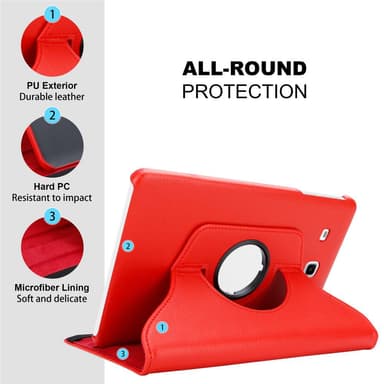 Skal Samsung Galaxy Tab E (9.6 tum) Fodral Case (Röd)