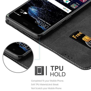 Huawei P10 Skal Fodral Case (Svart)