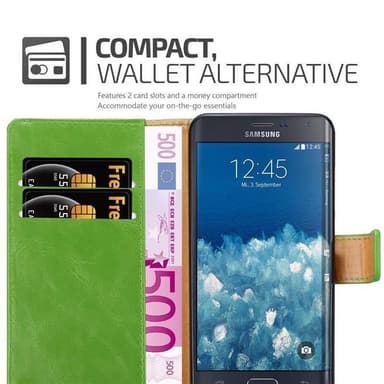 Samsung Galaxy NOTE EDGE Plånboksfodral Skal (Grön)