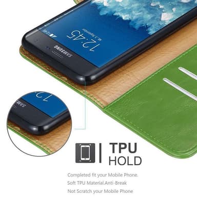 Samsung Galaxy NOTE EDGE Plånboksfodral Skal (Grön)