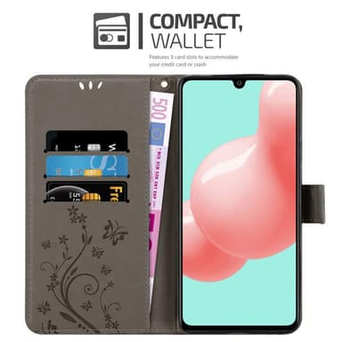 Samsung Galaxy A41 Plånboksfodral Skal (Grå)