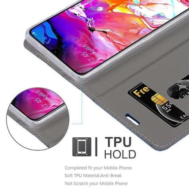 Samsung Galaxy A70 / A70s Plånboksfodral Skal (Blå)