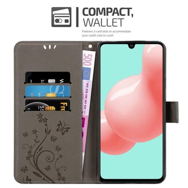 Samsung Galaxy A41 Plånboksfodral Skal (Grå)