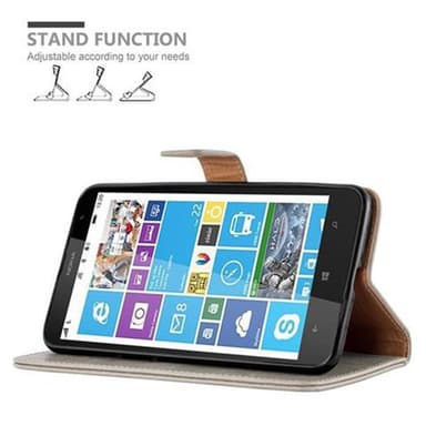 Nokia Lumia 1320 Plånboksfodral Skal (Brun)