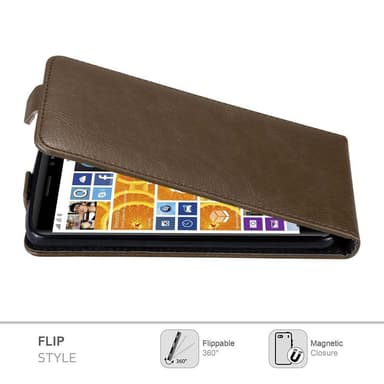 Nokia Lumia 830 Flipfodral Skal (Brun)