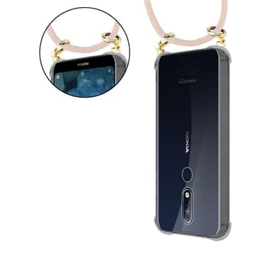 Nokia 7.1 Skal Fodral Kedja (Rosa)