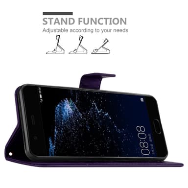 Huawei P10 Plånboksfodral Skal (Lila)