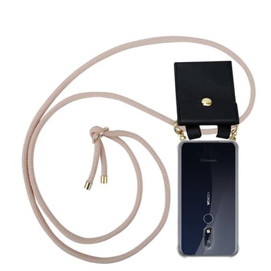 Nokia 7.1 Skal Fodral Kedja (Rosa)