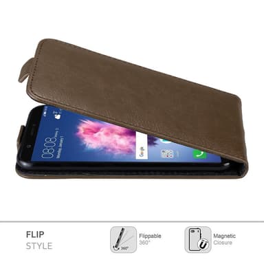 Huawei P SMART 2018 / Enjoy 7S Flipfodral Skal (Brun)