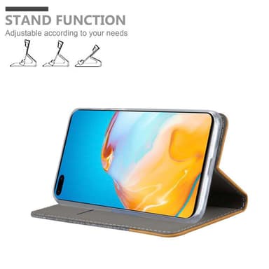 Huawei P40 Plånboksfodral Skal (Grå)