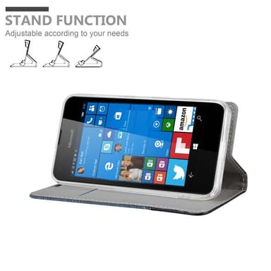 Nokia Lumia 550 Plånboksfodral Skal (Blå)
