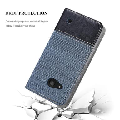 Nokia Lumia 550 Plånboksfodral Skal (Blå)
