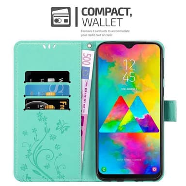 Samsung Galaxy M20 Plånboksfodral Skal (Turkos)
