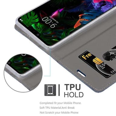 LG G8 Plånboksfodral Skal (Blå)