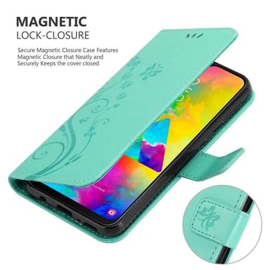 Samsung Galaxy M20 Plånboksfodral Skal (Turkos)