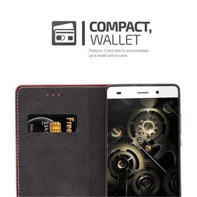 Huawei P8 LITE 2015 Skal Fodral Case (Röd)
