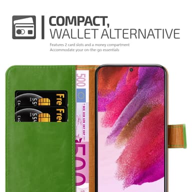 Samsung Galaxy S22 PLUS Plånboksfodral Skal (Grön)