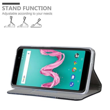 WIKO LENNY 5 Plånboksfodral Skal (Blå)