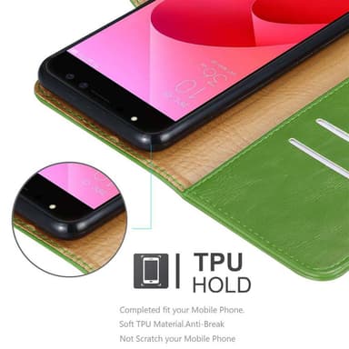 Asus ZenFone 4 Selfie PRO Plånboksfodral Skal (Grön)