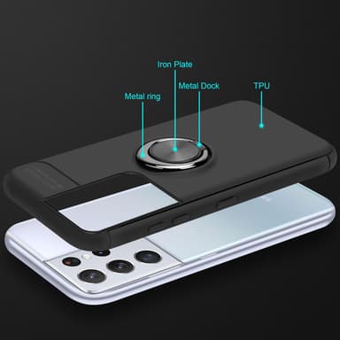 Samsung Galaxy S21 ULTRA Skal Fodral Case (Svart)