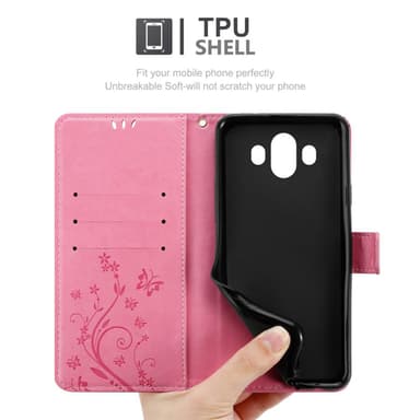 Huawei MATE 10 / NOVA 2i Plånboksfodral Skal (Rosa)