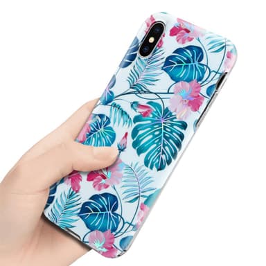 iPhone X / XS Fodral Skal Blommor (Vit)