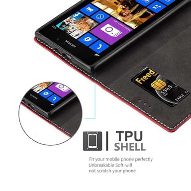 Nokia Lumia 925 Skal Fodral Case (Röd)