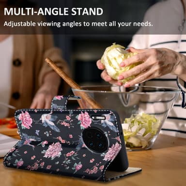 Huawei MATE 30 Plånboksfodral Skal (Svart)