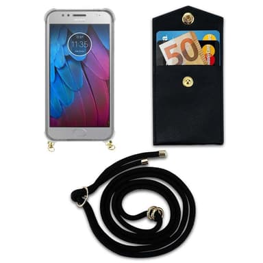 Motorola MOTO G5S Skal Fodral Kedja (Svart)