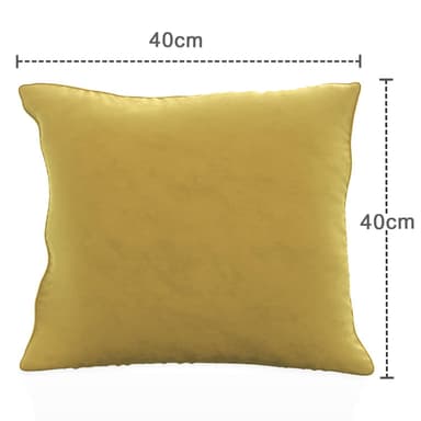 Kuddfodral 40x40 cm dekorativt i sammet (gul)