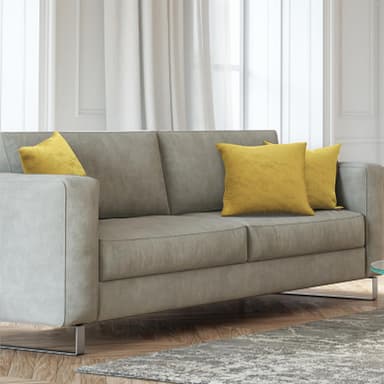 Kuddfodral 40x40 cm dekorativt i sammet (gul)