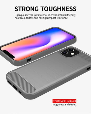 iPhone 12 MINI Skal Fodral Case (Grå)