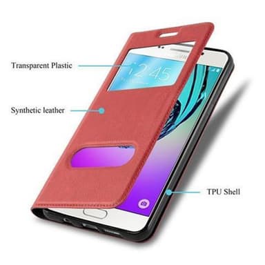 Samsung Galaxy A5 2016 Plånboksfodral Skal (Röd)