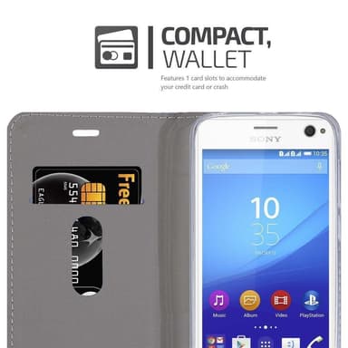 Sony Xperia C4 Plånboksfodral Skal (Grå)