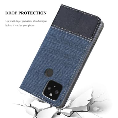Google PIXEL 5 Plånboksfodral Skal (Blå)