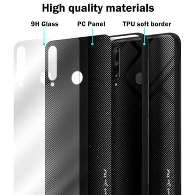 Huawei P40 LITE E Skal Fodral Case (Svart)