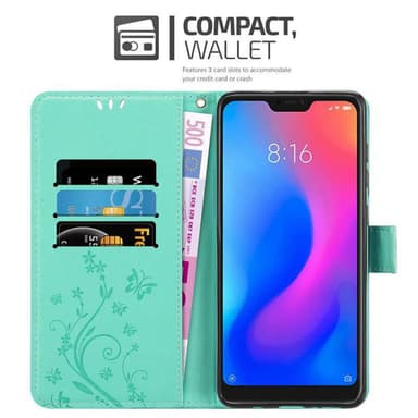 Xiaomi RedMi NOTE 6 PRO Plånboksfodral Skal (Turkos)