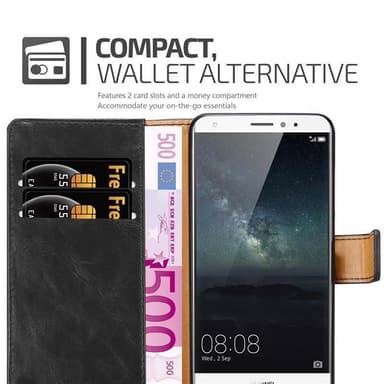 Huawei MATE S Plånboksfodral Skal (Svart)