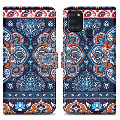 Samsung Galaxy A21s Plånboksfodral Skal (Blå)