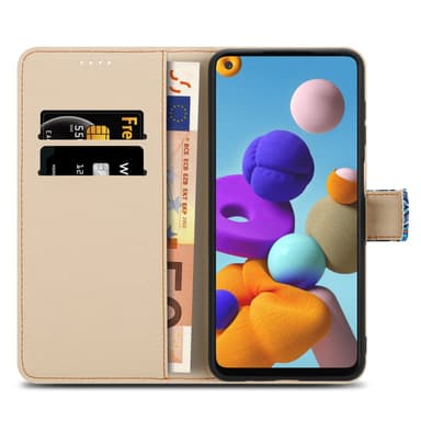 Samsung Galaxy A21s Plånboksfodral Skal (Blå)