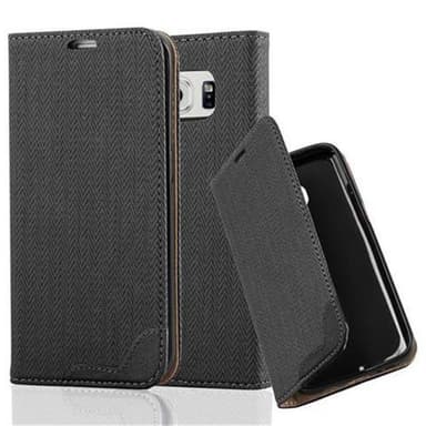 Samsung Galaxy S6 EDGE Plånboksfodral Skal (Svart)
