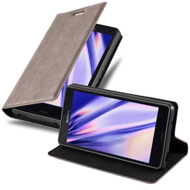 Sony Xperia Z3 COMPACT Skal Fodral Case (Brun)