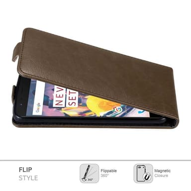 OnePlus 3 / 3T Flipfodral Skal (Brun)