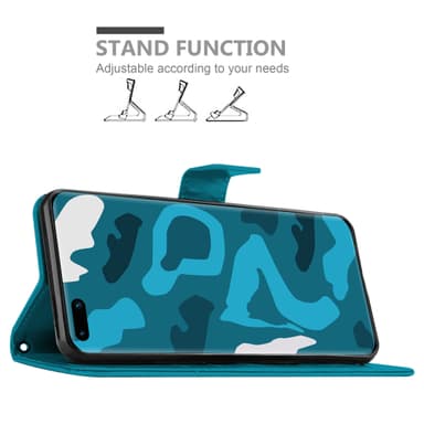 Huawei P40 Plånboksfodral Skal (Blå)